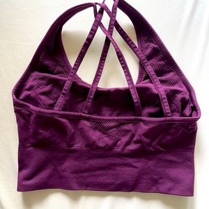 Zella burgundy strappy sports bra
